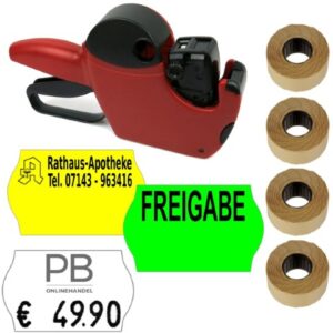 Preisauszeichner Jolly J06 inkl. Etiketten 26x16mm mit Wunschaufdruck