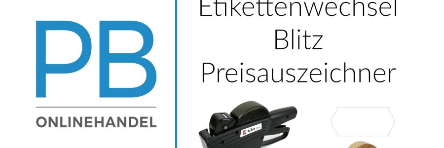 Etikettenwechsel bei Blitz Preisauszeichner (bis Etikettenformat 26x19mm)