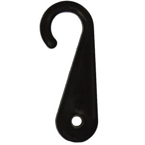 1.000 Ringhaken mit Loch aus Kunststoff "WIDE J-Hook" schwarz