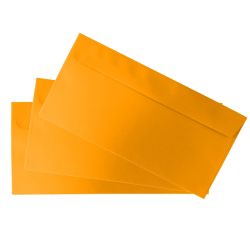 20 Briefumschläge DIN lang (Kuvert) nassklebend orange