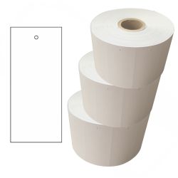 Kartonetiketten auf Rolle 45x90mm weiß